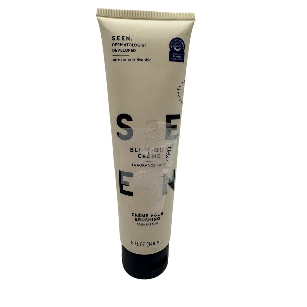 SEEN Blow-Out Creme Dermatologist-Developed Sensitive Skin Fragrance-Free 5 Oz